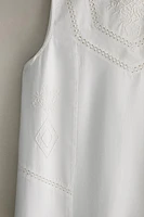 EMBROIDERED COTTON NIGHTGOWN