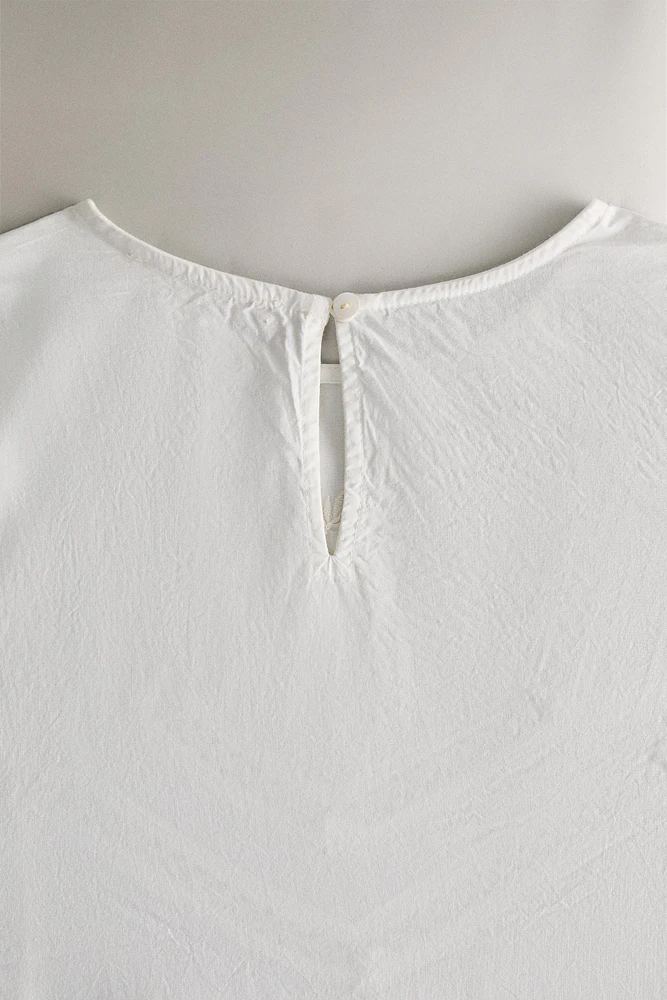 EMBROIDERED COTTON NIGHTGOWN