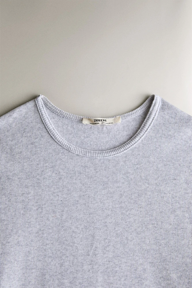 RIBBED COTTON T-SHIRT