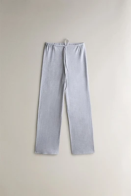 RIBBED COTTON PANTS