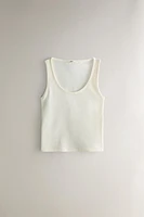 SLEEVELESS COTTON T-SHIRT