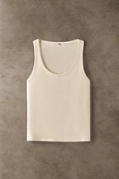 SLEEVELESS COTTON T-SHIRT