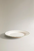 DINNER PLATE WITH GREEN RIM