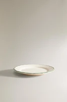 DESSERT PLATE WITH A GREEN RIM