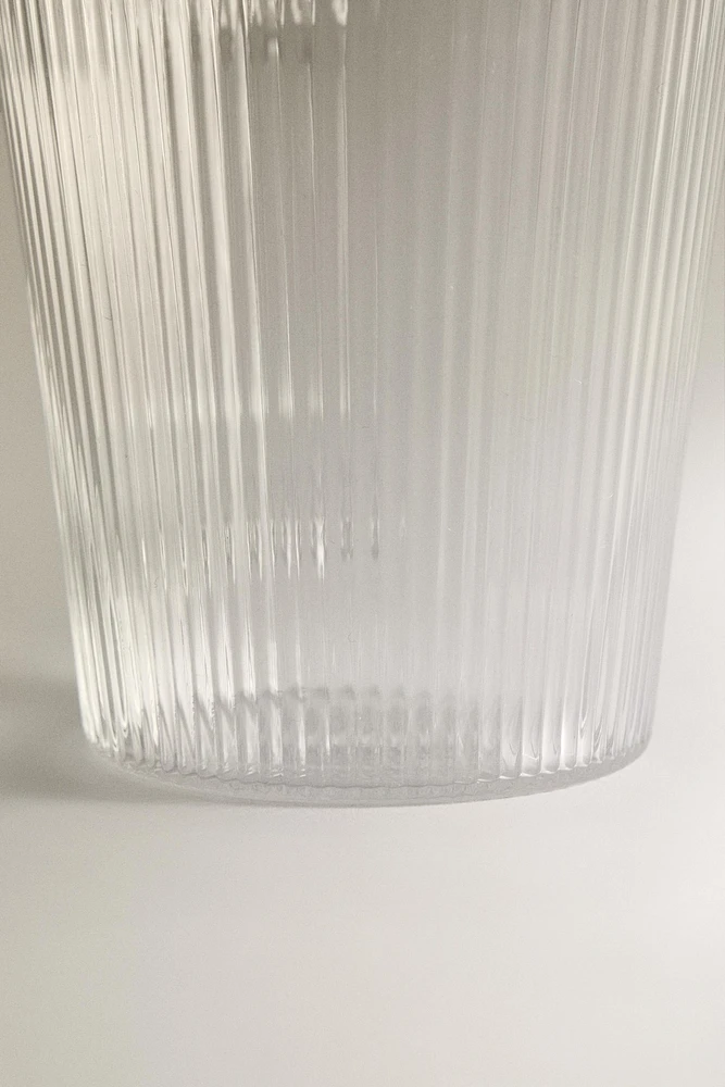 BOROSILICATE GLASS MUG WITH LINES