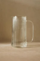 BOROSILICATE GLASS PITCHER WITH LINE DESIGN