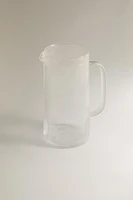 BOROSILICATE GLASS PITCHER WITH LINE DESIGN