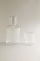 STRIPED BOROSILICATE GLASS NIGHT SET (SET OF 2)