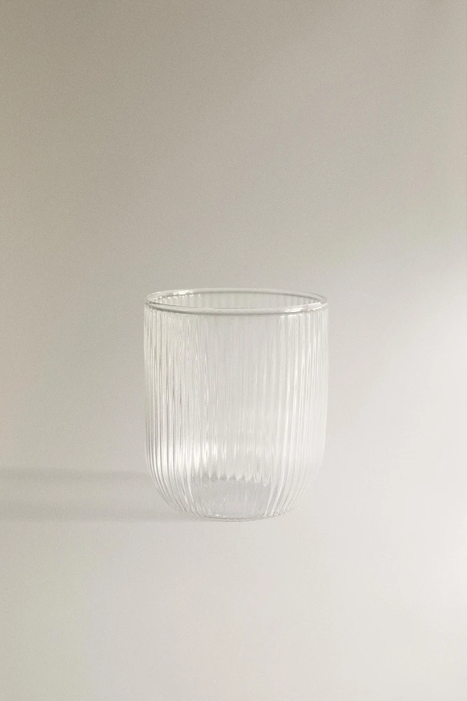 STRIPED BOROSILICATE GLASS NIGHT SET (SET OF 2)