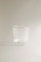 STRIPED BOROSILICATE GLASS NIGHT SET (SET OF 2)