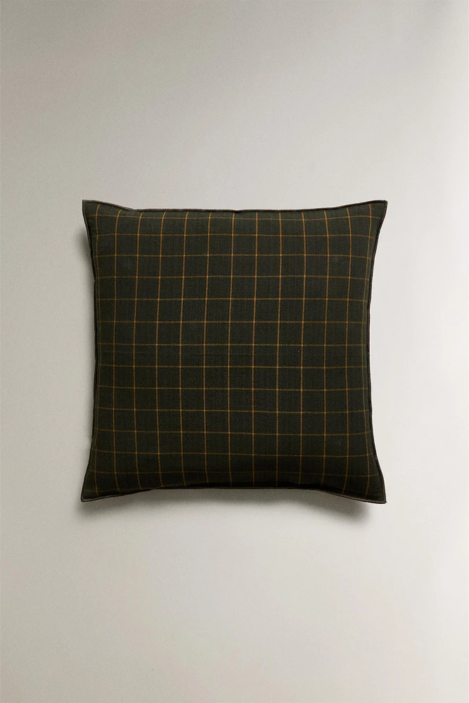 CHECK THROW PILLOW COVER