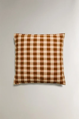 CHECK THROW PILLOW COVER