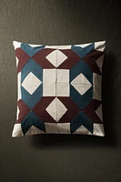 QUILTED PATCHWORK THROW PILLOW COVER