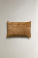 LEATHER THROW PILLOW COVER