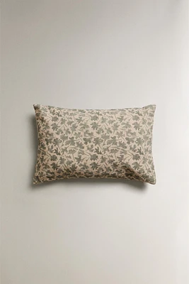 FLORAL PRINT THROW PILLOW COVER