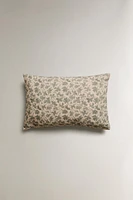 FLORAL PRINT THROW PILLOW COVER