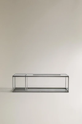 GLASS AND METAL MULTI-PURPOSE TISSUE BOX