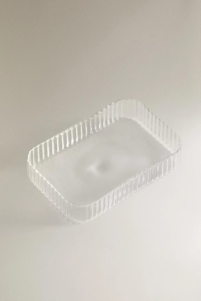 BATHROOM SOAP DISH WITH RAISED DESIGN