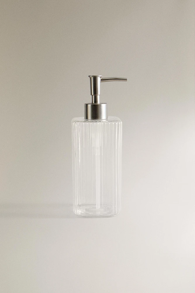 SOAP DISPENSER WITH RAISED DESIGN