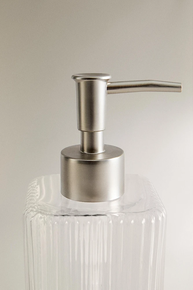 SOAP DISPENSER WITH RAISED DESIGN