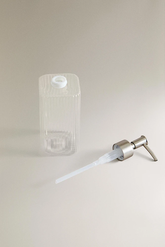 SOAP DISPENSER WITH RAISED DESIGN