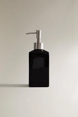 SHINY EARTHENWARE SOAP DISPENSER