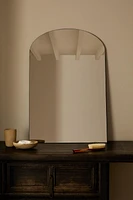 BLACK METAL WALL MIRROR