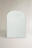 BLACK METAL WALL MIRROR