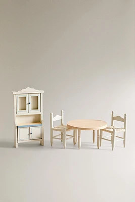 CHILDREN’S DOLL HOUSE DINING ROOM TOY SET