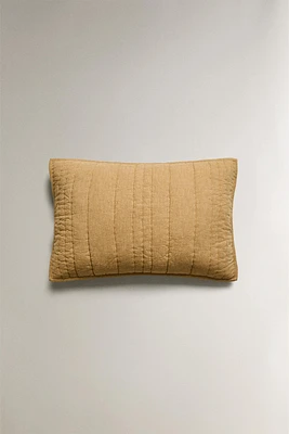 BACKSTITCHED THROW PILLOW COVER