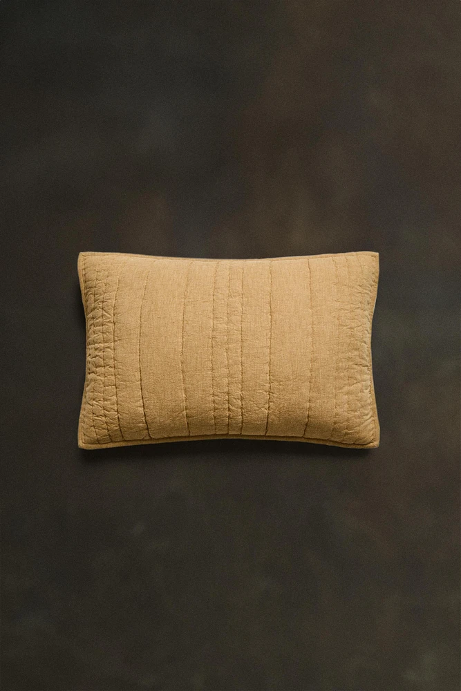 BACKSTITCHED THROW PILLOW COVER