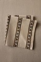 FLORAL PRINT NAPKINS WITH BORDERS (SET OF 2)