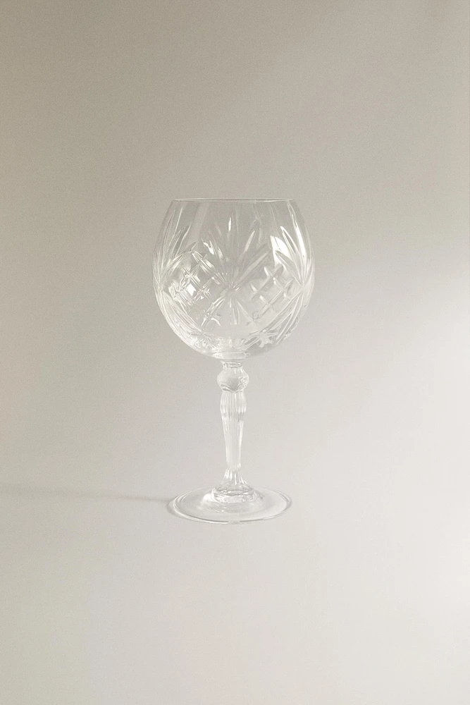 GIN & TONIC GLASS WITH RAISED DESIGN