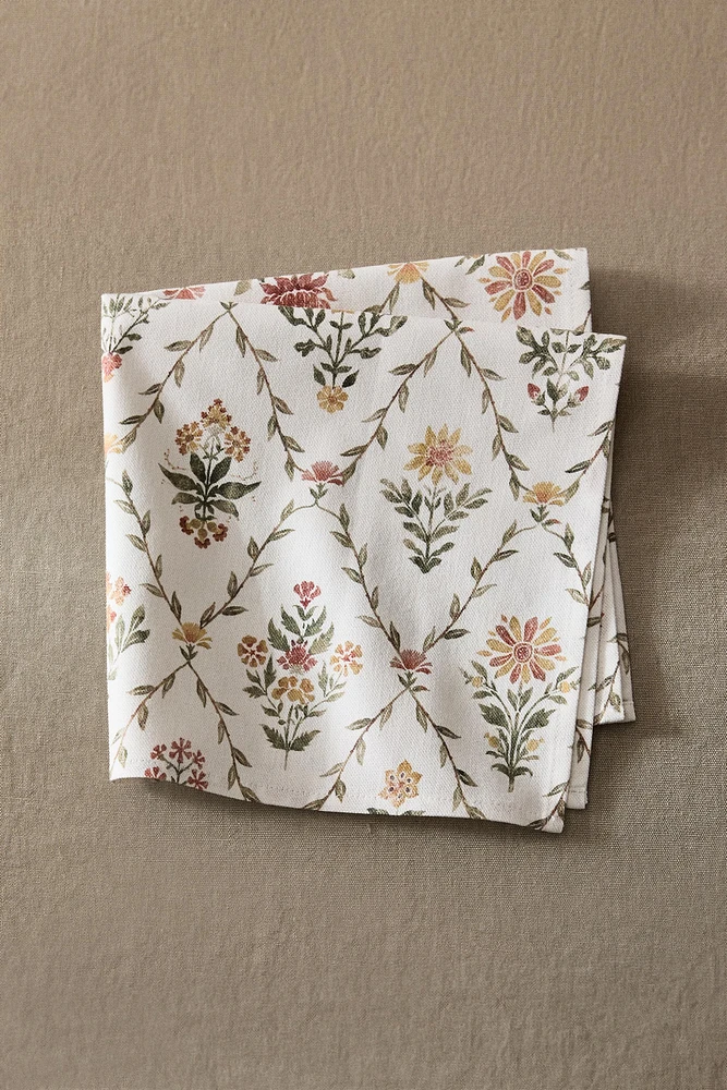 FLORAL COTTON NAPKINS (SET OF 2)