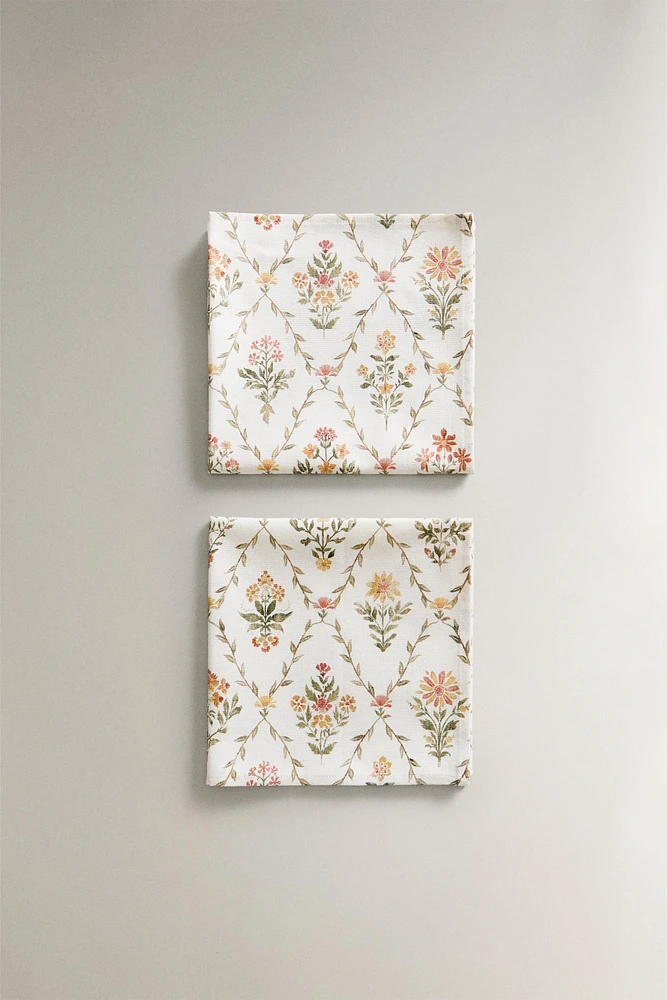 FLORAL COTTON NAPKINS (SET OF 2)