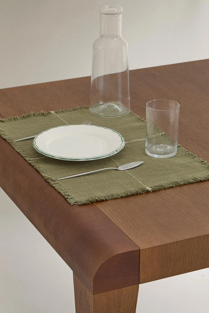 CONTRAST STRIPE COTTON PLACEMAT