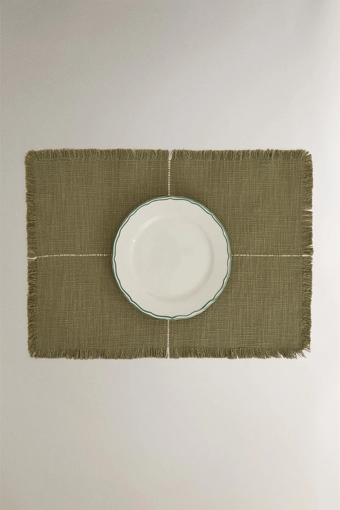 CONTRAST STRIPE COTTON PLACEMAT