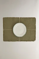 CONTRAST STRIPE COTTON PLACEMAT