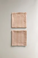 TEXTURED STRIPED NAPKINS (SET OF 2)