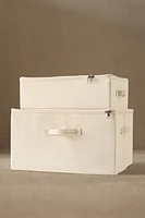 FOLDABLE STORAGE BOX WITH LID