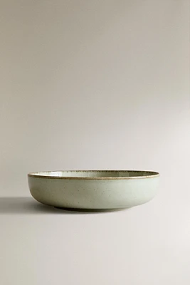 ASSIETTE CREUSE PORCELAINE BORD ANTIQUE