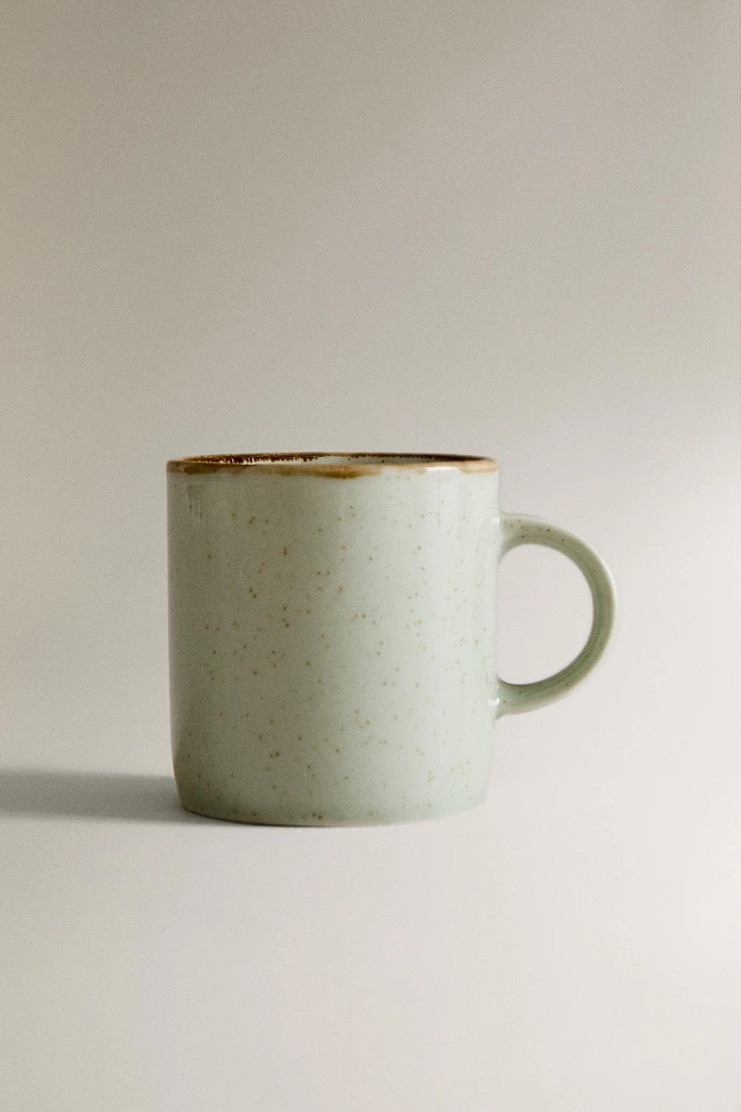 TASSE PORCELAINE BORD VIEILLI
