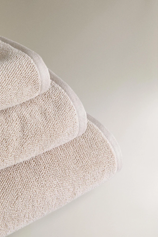 RICE STITCH COTTON BATH TOWEL