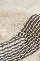 COTTON BATH TOWEL WITH PLEATED BORDER