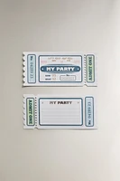 SET OF CHILDREN’S TICKET INVITATIONS (SET OF 6)