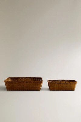 SQUARE BAMBOO BASKET