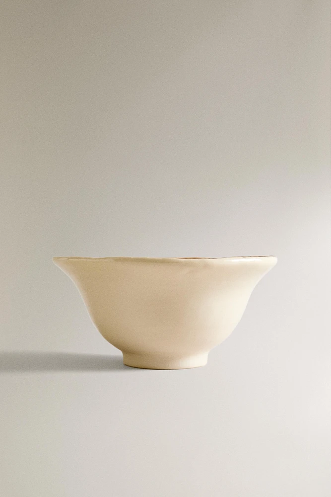 CHECK CERAMIC BOWL WITH EDGE