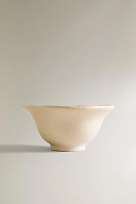 CHECK CERAMIC BOWL WITH EDGE