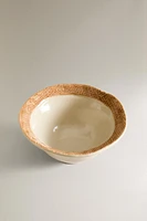 CHECK CERAMIC BOWL WITH EDGE