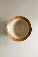 CHECK CERAMIC BOWL WITH EDGE